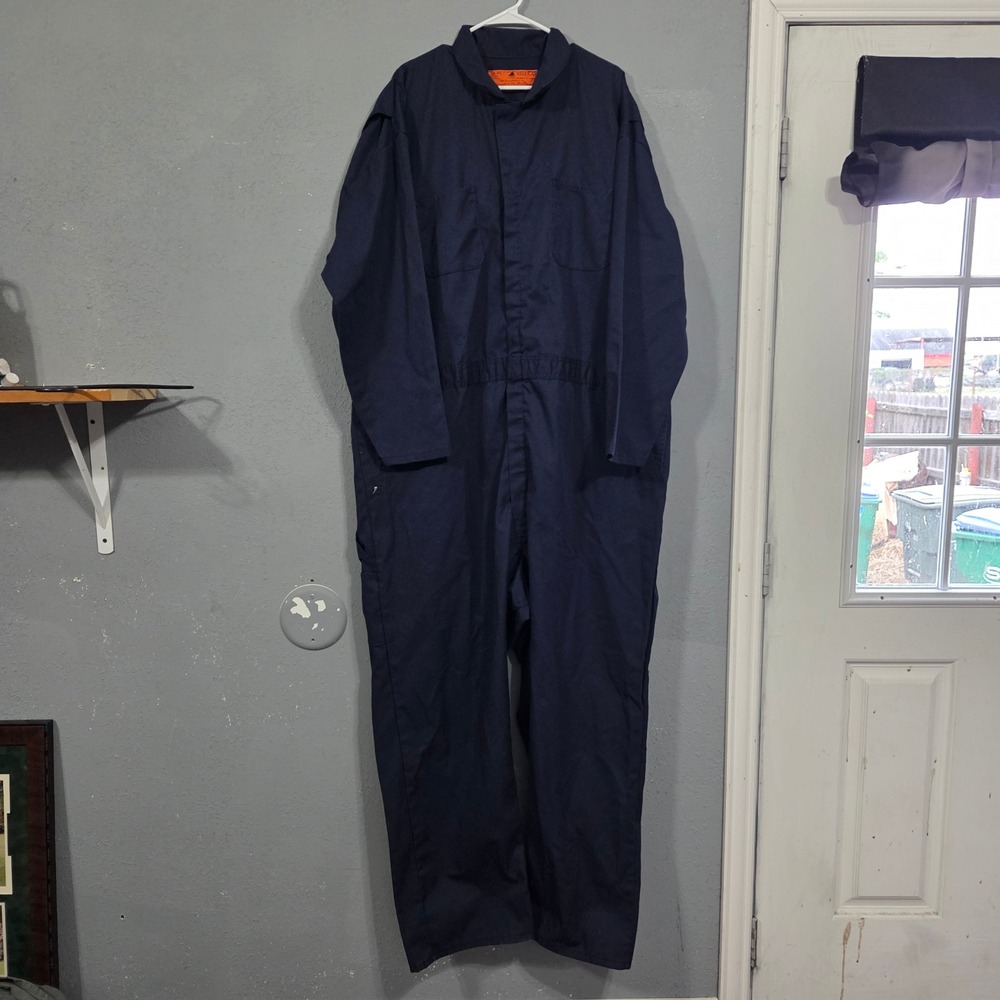 RED KAP Mens Navy Blue Work Jumpsuit Coveralls Mechanic Workwear Size 58-RG